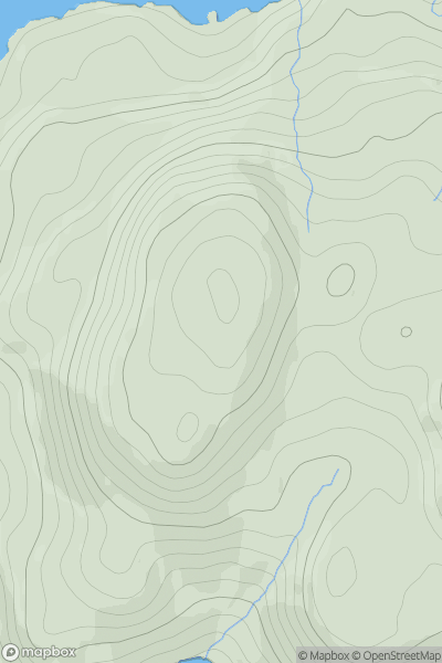 Thumbnail image for Meall na h-Airde [Applecross to Achnasheen] showing contour plot for surrounding peak